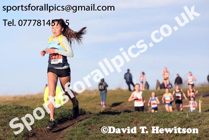 Girls under-15s North Eastern Cross Country, 2018 Northern Cross Country Champs., Wrekenton, Gateshead. Photo:  David T. Hewitson/Sports for All Pics